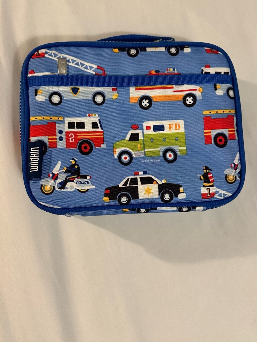 Kids Blue Emergency Vehicles Lunch Bag Wildkin